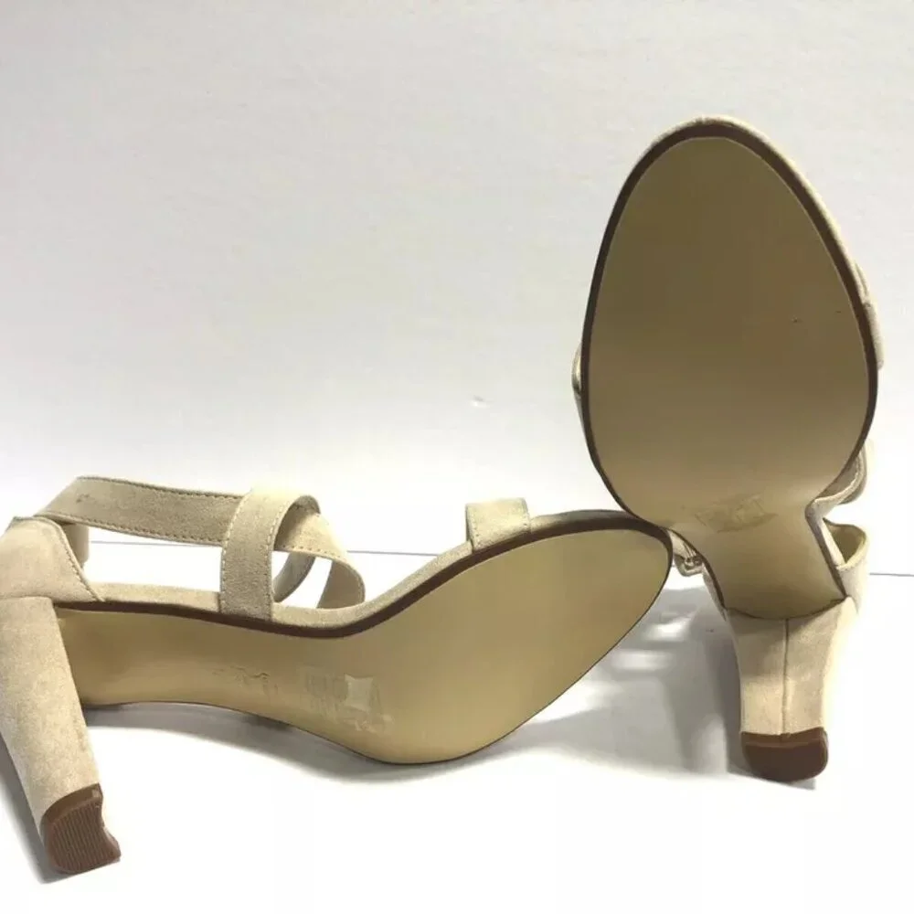 Touch Ups Women's Colbie Beige Ankle Strap High Heels, Size 10 M